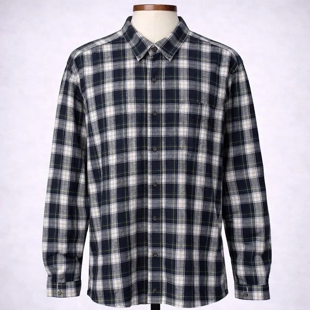 L.L. Bean Men’s Plaid Flannel LS Shirt XLT Tall Tradtional Fit